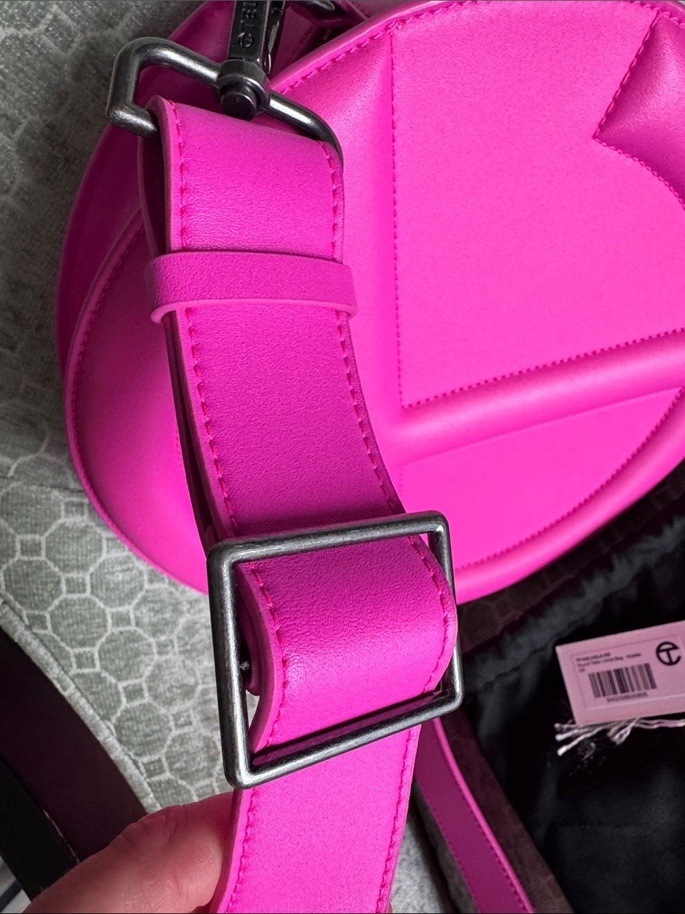 Telfar Circle Bag Azalea Pink Crossbody 2 Way NWT - Picture 11 of 13